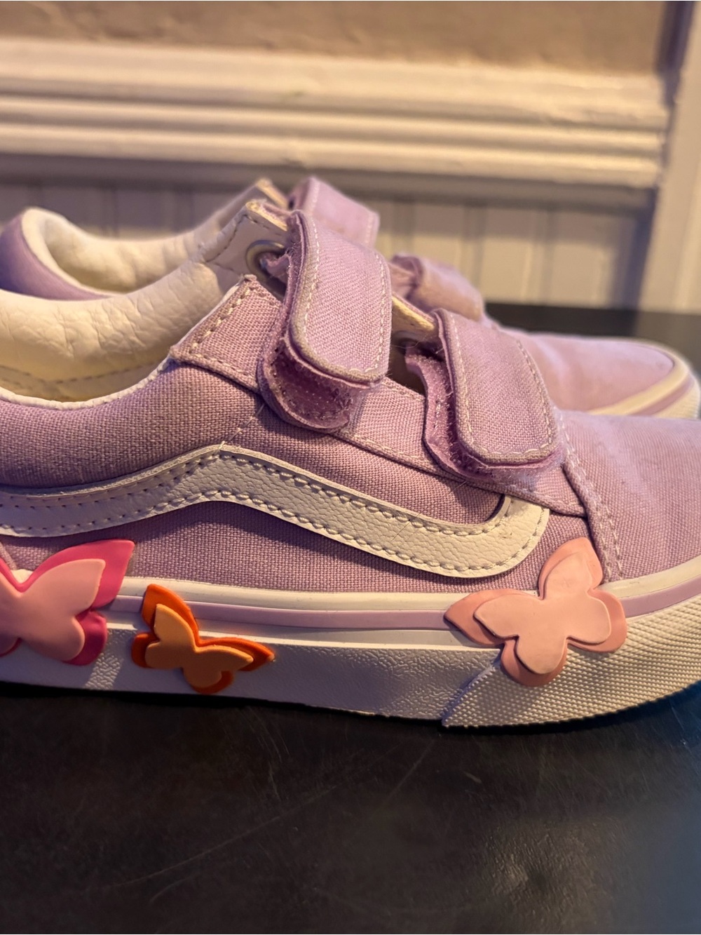 Little Kids Vans Sneakers with Butterfly Accents size 13